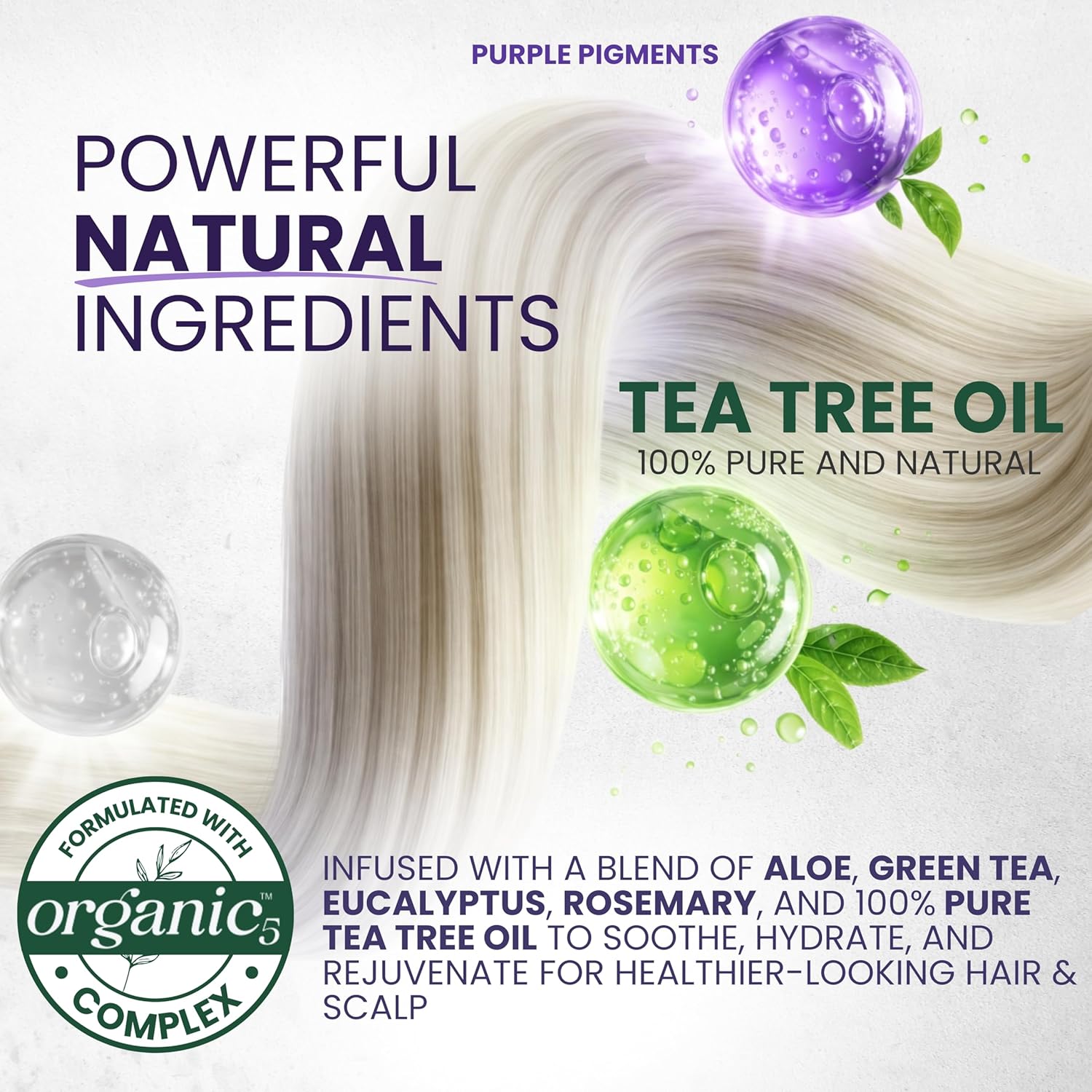 Tea Tree Pure Silver Hair Mask, 8 fl oz